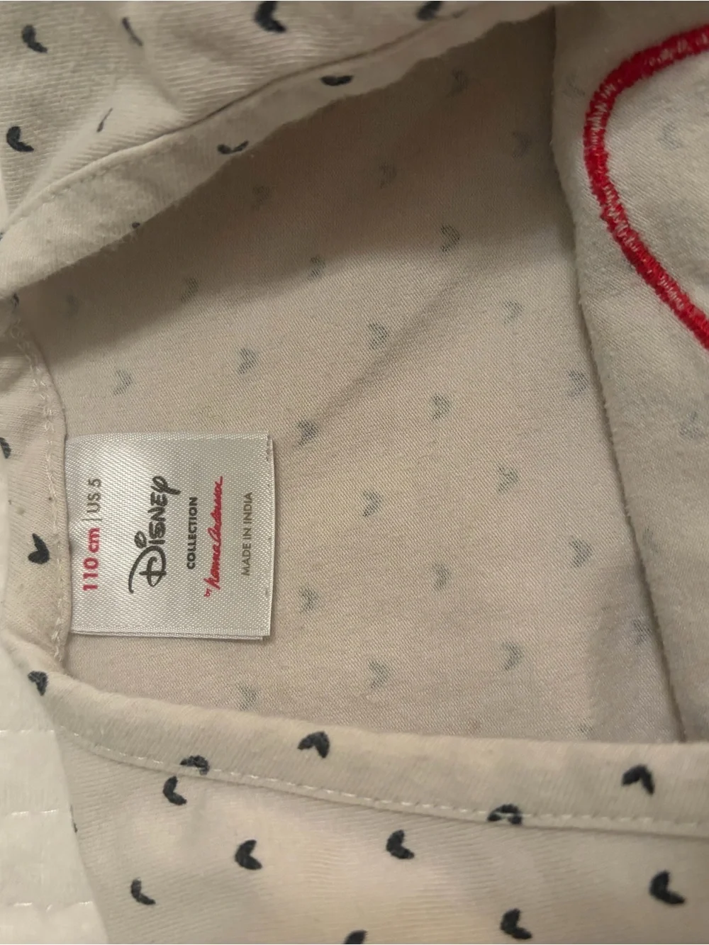 Hanna Andersson x Disney Black and White Dress with Red Bow Minnie Accent